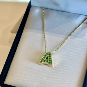 COLLAR LETRA 3D Esmeralda