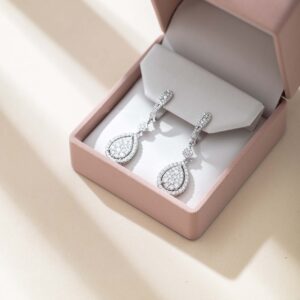 ARETES LAGRIMA DIAMANTES