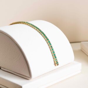 Pulsera Tenis Esmeralda