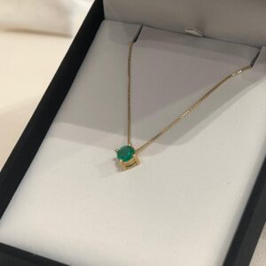 Collar Solitario Esmeralda